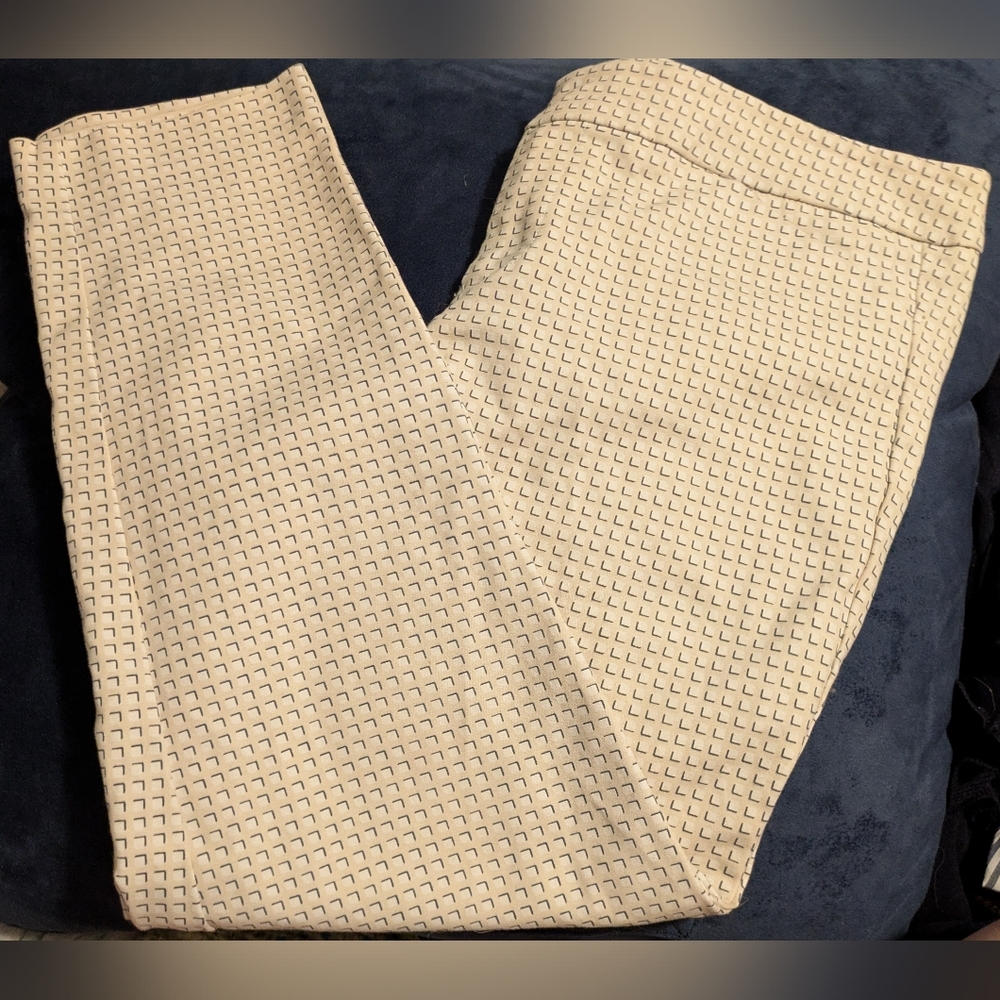 Crosby Tan Checkered Trousers Lightweight Fabric